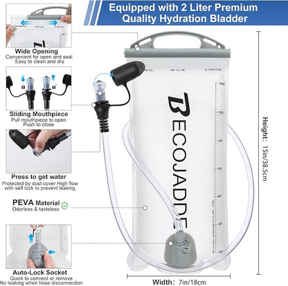 BECOJADDE Running Vest Hydration Backpack - Image 5