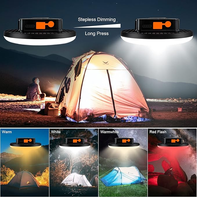 IODOO 16500mAh 60W Rechargeable Camping Light 3000LM 2700/4000/6500K LED - Image 2