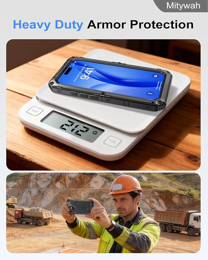 Mitywah Waterproof Case for iPhone 16, Shockproof Heavy Duty Case - Image 6