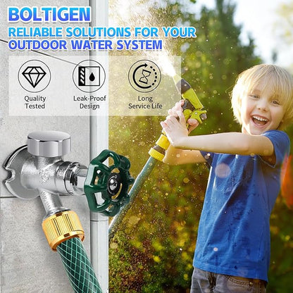 Boltigen 2 Sets Outdoor Faucet Repair Kit, Brass Chromed Vacuum Breaker Outside - Image 6