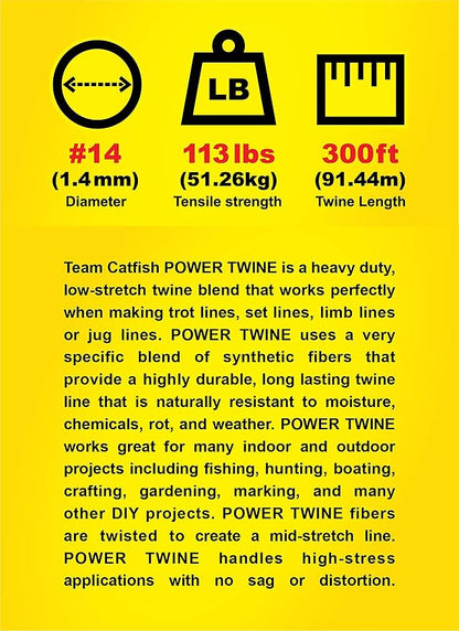 Team Catfish Power Twine – Coated Nylon Bank Line - Image 2