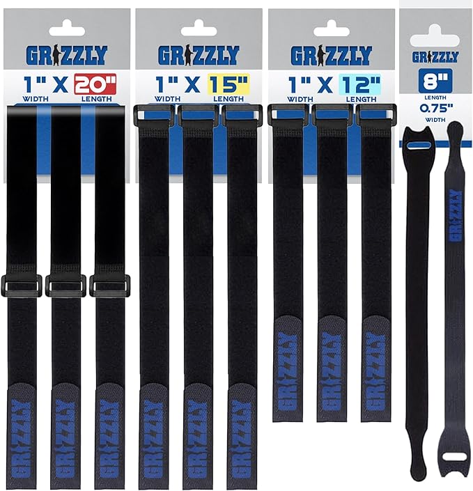 Officewerks Reusable Fastening Cable Straps and Ties, Variety Sizes Assorted 12 by Office+Werks