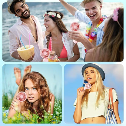 Rossesay 6 Pcs Mini Portable Fan Bulk Cute Handheld Lightweight Small Little - Image 7