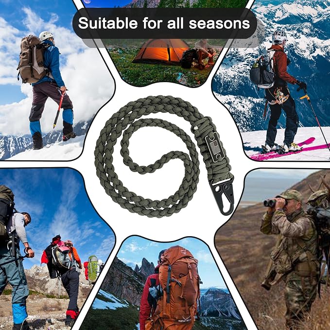 DDOUT Heavy Duty Paracord Lanyard 550 Paracord Braided Keychain - Image 7