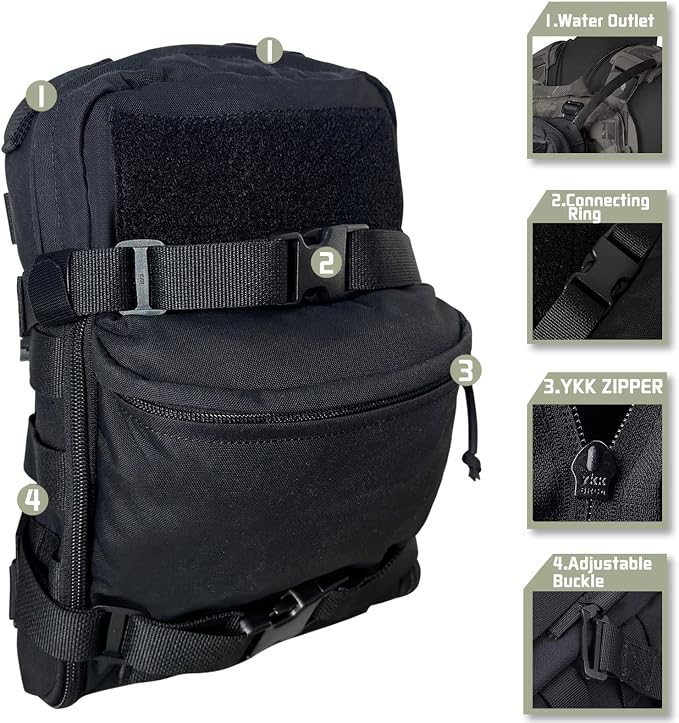 Tactical Hydration Backpack for 2L Hydration Bladder, Lightweight Hydration - Image 5