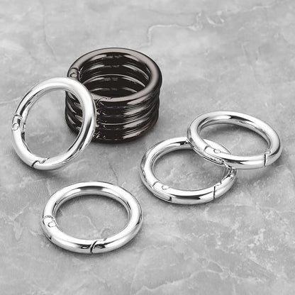 Gkeygo Key Ring Clip, 1 Inch Keychain Rings, 8 Pack Round Carabiner Clip - Image 8