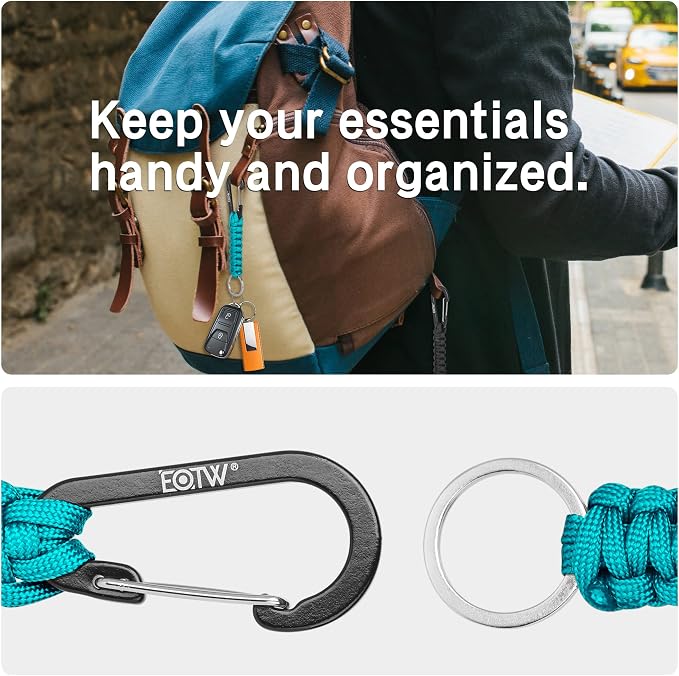 EOTW Paracord Keychain for Men Women Paracord Carabiner Backpack Keychain - Image 4