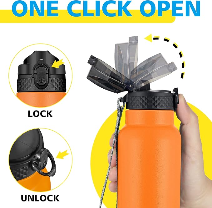 Han's Bottle Sports Water Bottle - 32 Oz - Image 4