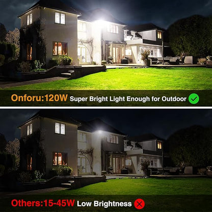 Onforu 120W LED Flood Light Outdoor, 12000LM Security Lights, IP66 Waterproof - Image 5