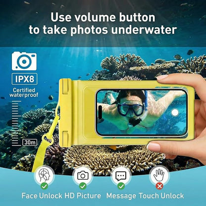 Waterproof Phone Case, with Inside Card Protector, IPX8 Cell Phone Dry Bag Up - Image 3