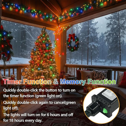 Cool White to Multicolor Color Changing 100 LED 33FT Connectable Christmas - Image 3