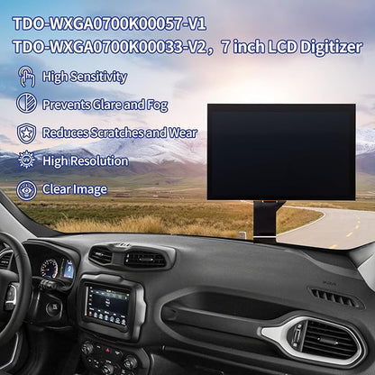 TsuperU 7" Uconnect Screen Replacement Fit 2017-2020 Jeep Compass Radio Touch - Image 6