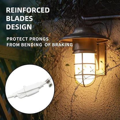 Indoor Outdoor Extension Cord Weatherproof, UL Certified, 16 Gauge 50FT White 3 - Image 5