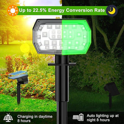 LANSOW Solar Spot Lights Outdoor Color Changing, Christmas Landscape Spotlights - Image 4