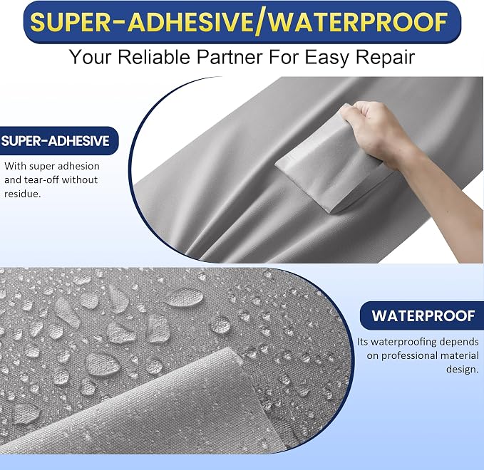 Self-Adhesive Canvas Repair Tape, 8.3" x 11" Waterproof Canvas Repair Patch - Image 3