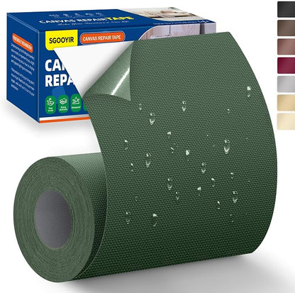 Self-Adhesive Canvas Repair Tape, Fabric Patch Repairs Kit by Sgooyir