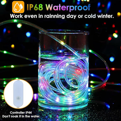 Nazuwke 132Ft Rope Lights for Outside, Waterproof 18 Colors Changing Rope - Image 3