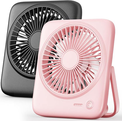 Otlonpe Personal Portable Desk Fan 2 Pack, 4000mAh Small Rechargeable Portable by OTLONPE
