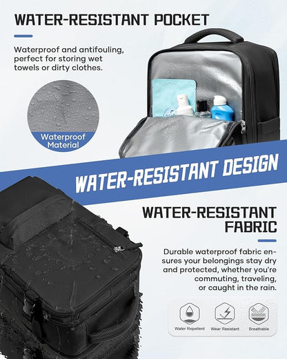 WONHOX Large Travel Backpack Carry on Flight Approved Laptop Work Business - Image 5