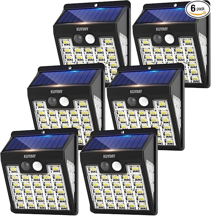 Solar Lights Outdoor, 72 LED Motion Sensor Wall Light, IP65 Waterproof and 3 by KUYIMY