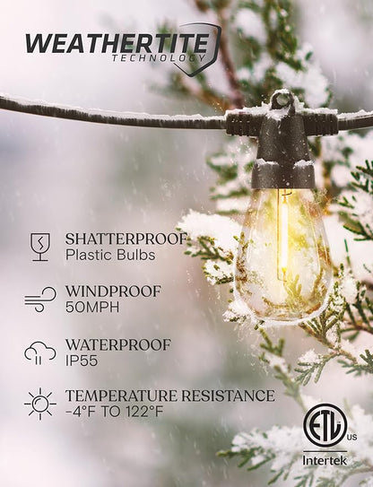 Brightech 104 FT Ambience Pro Solar Powered Outdoor LED String Lights - Image 2
