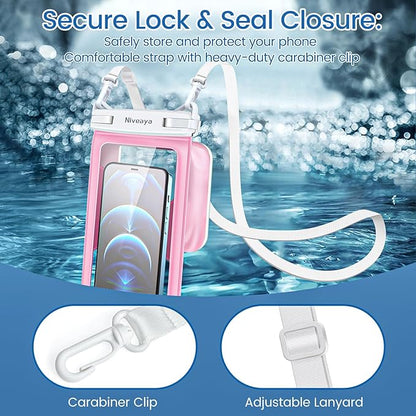 Niveaya [Floatable Floating Waterproof Phone Pouch 2 Pack-Up to 8.5", Large - Image 6