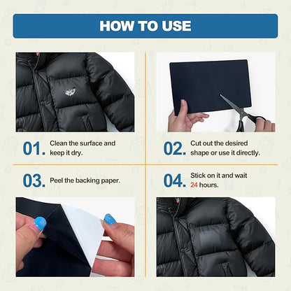 KING MOUNTAIN Self Adhesive Nylon Fabric Repair Patch, 9×11 Inches 4 Pcs - Image 5
