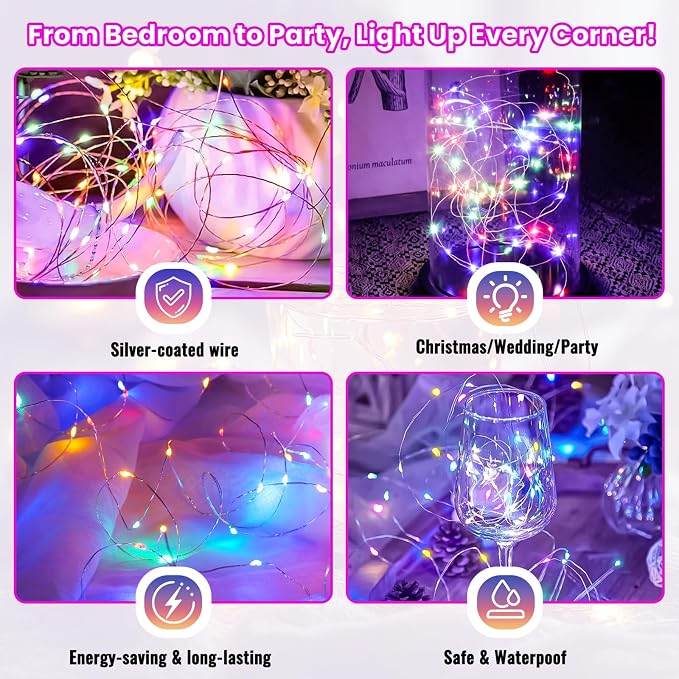 ZSJWL 30 Pack Multicolor Fairy Lights Battery Operated, 7FT 20LED Mini Starry - Image 4
