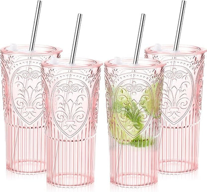 4 Set 20oz Vintage Plastic Tumbler by Unknown