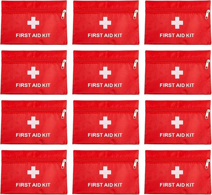 QCWN 12 Pack Empty First Aid Bag Mini Medical Kit Pouch Small Travel Emergency by QCWN
