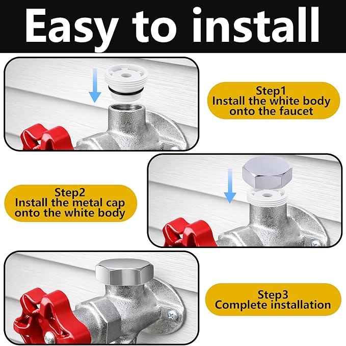 4 Pack Vacuum Breakers Outside Faucet, Stainless Steel Vacuum Breaker Repair - Image 4