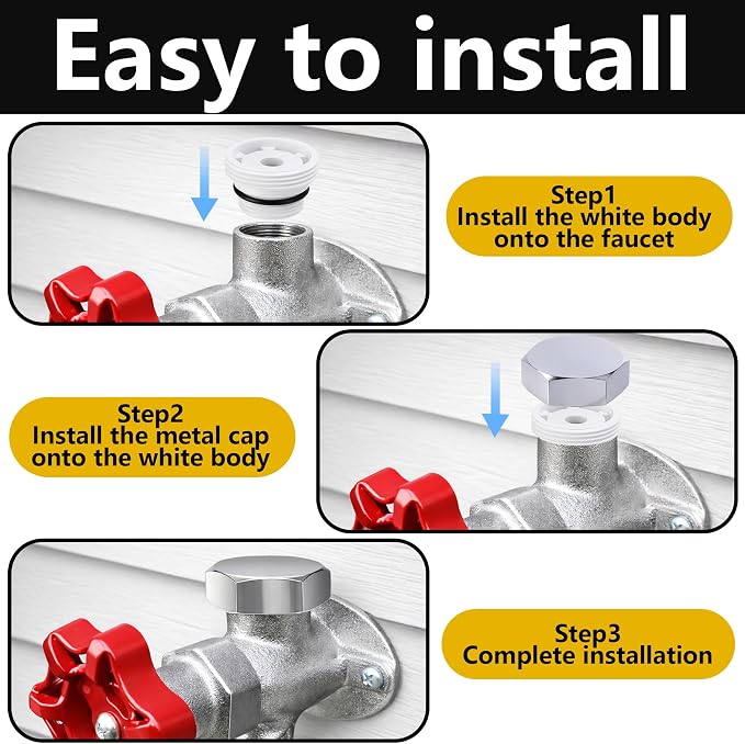 2 Pack Vacuum Breakers Outside Faucet, Stainless Steel Vacuum Breaker Repair - Image 4