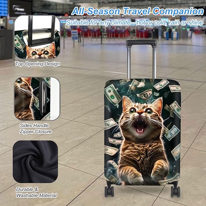Luggage Cover Protector for 19-20 Inch Suitcases, TSA Approved Elastic Travel - Image 3