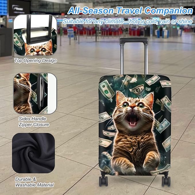 Luggage Cover Protector for 26-28 Inch Suitcases, TSA Approved Elastic Travel - Image 3