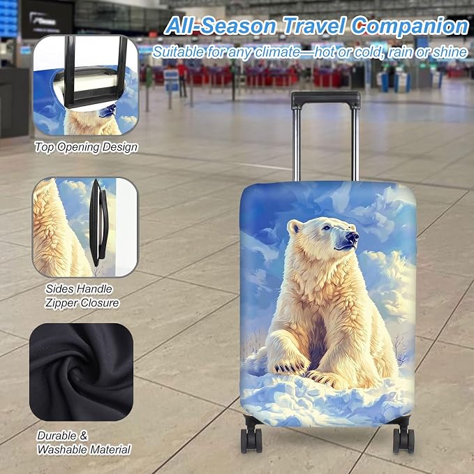 Luggage Cover Protector for 22-24 Inch Suitcases, TSA Approved Elastic Travel - Image 3