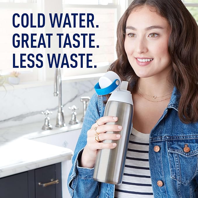 Brita Stainless Steel Premium Filtering Water Bottle, Replaces 300 Plastic - Image 5