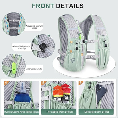 BECOJADDE Running Vest Hydration Backpack - Image 2