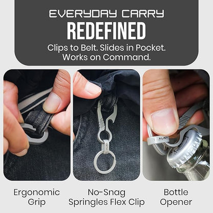 Titanium Carabiner Keychain Hook – Ultra-Light and Strong 2-Pack EDC Carabiner - Image 4