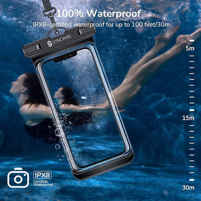 SYNCWIRE [2-Pack Waterproof Case IPX8 Universal Waterproof Phone Pouch Dry Bag - Image 2