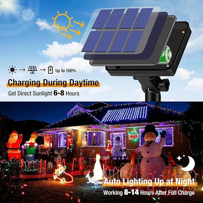 btfarm 4 Pack Solar String Lights Outdoor, Toltal 320LED 132FT Solar Fairy - Image 2