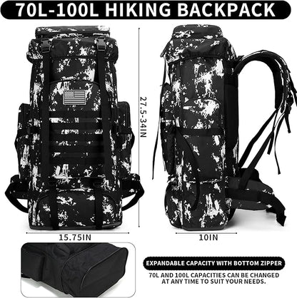Hiking Backpack for Men 70L/100L Camping Backpack Military Rucksack Molle 3 - Image 2