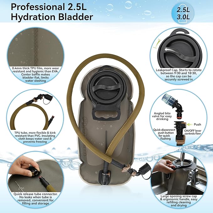 MARCHWAY Tactical Molle Hydration Pack - Image 5