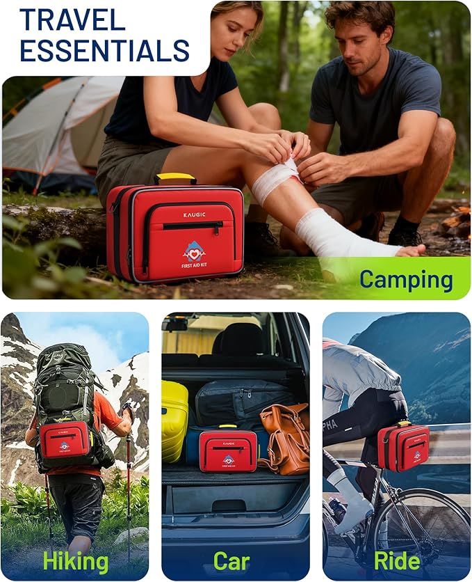 500 PCS First Aid Kit for Travel Camping Car Home Businesses, Well-Organized - Image 6