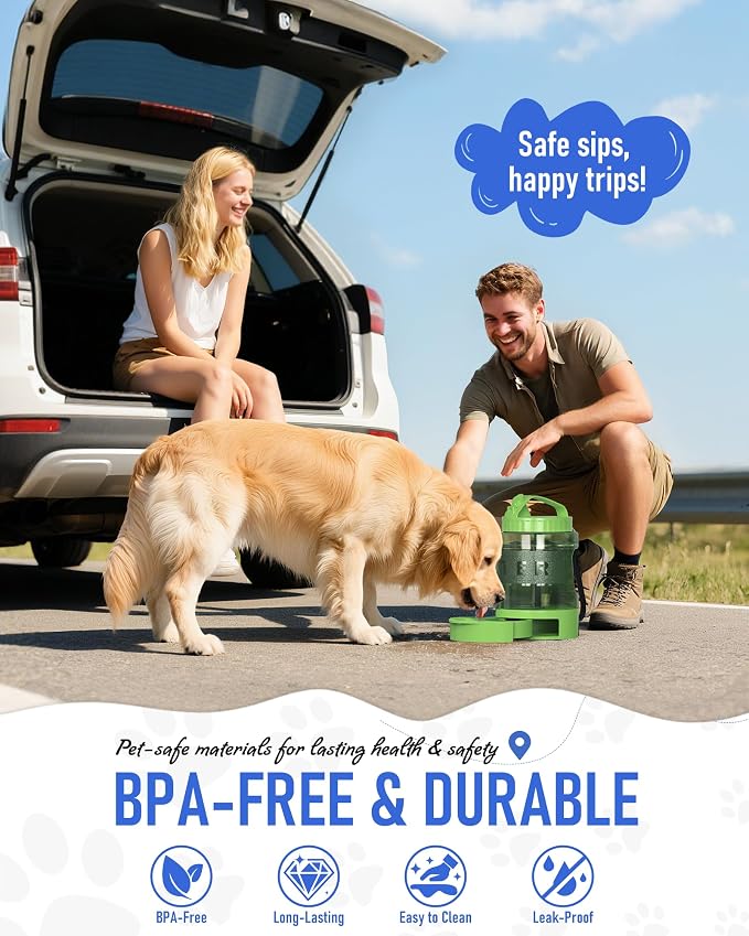 Portable Dog Travel Water Bottle, 77oz Large Portable Dog Water Bowl Dispenser - Image 4