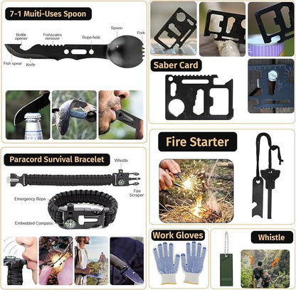 Survival Kit, Emergency Kit for Earthquake, Outdoor Adventure, Gifts for Men - Image 4