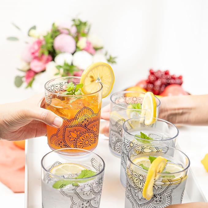 bzyoo BPA-Free Designed Dishwasher Safe 14 oz Plastic Tumbler Set which is - Image 3