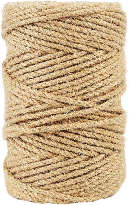 Natural Jute Twine, 5MM x 328FT Jute Rope Roll, Heavy Duty Thick Twine by RadixRope