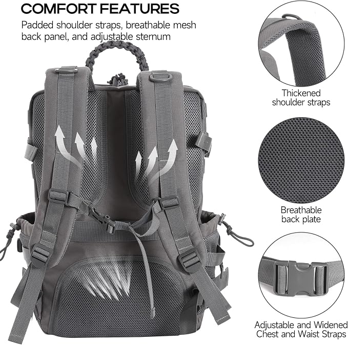 Tactical Military Backpack, Large Capacity Molle System - Image 6