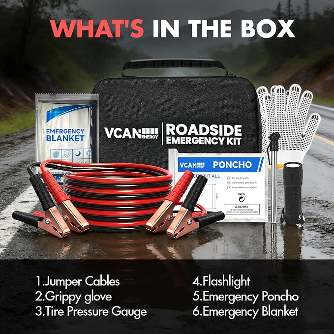VCANENERGY Car Emergency Safety Kit Bag - Image 2