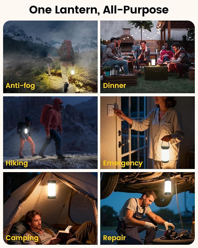 Glocusent 135 LED Ultra Bright Camping Lantern, 5000mAh Camping Lights - Image 7